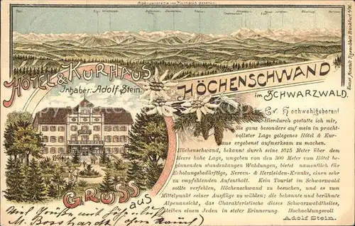 Hoechenschwand Hotel Kurhaus / Hoechenschwand /Waldshut LKR