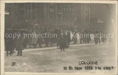 Koeln Rhein 11. November 1919 / Koeln /Koeln Stadtkreis