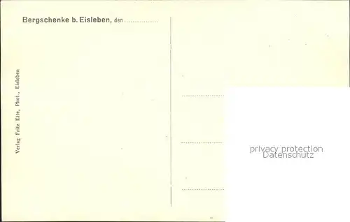 Eisleben Bergschenke / Eisleben /Mansfeld-Suedharz LKR