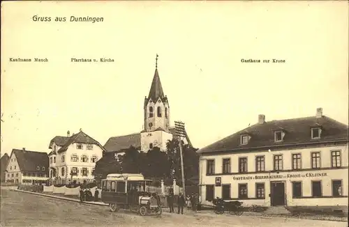 Dunningen Wuerttemberg Gasthaus zur Krone Pfarrhaus Kirche Kaufmann Mauch / Dunningen /Rottweil LKR