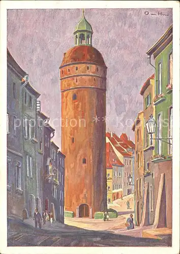 Goerlitz Sachsen Nikolaiturm Kuenstlerkarte / Goerlitz /Goerlitz LKR