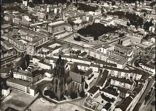 Frankfurt Main Dom Innenstadt Fliegeraufnahme / Frankfurt am Main /Frankfurt Main Stadtkreis