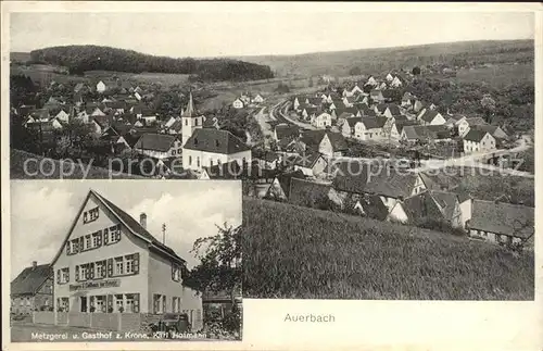 Auerbach Bergstrasse Metzgerei-Gasthof zur Krone  / Bensheim /Bergstrasse LKR