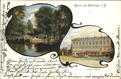 Oettingen Fuerstliches Schloss Schlossgarten / Oettingen i.Bay. /Donau-Ries LKR