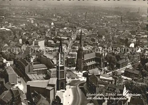 Gelsenkirchen Fliegeraufnahme Altstadt Stadtzentrum / Gelsenkirchen /Gelsenkirchen Stadtkreis