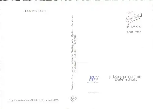 Darmstadt Fliegeraufnahme / Darmstadt /Darmstadt Stadtkreis