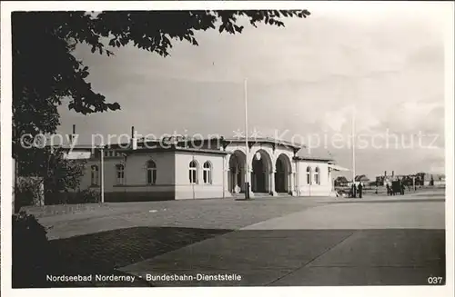 Norderney Nordseebad Bundesbahn Dienststelle  Kat. Norderney