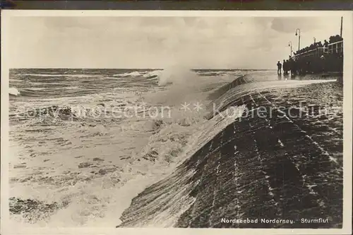 Norderney Nordseebad Sturmflut Kat. Norderney