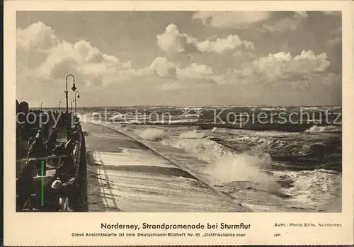 Norderney Nordseebad Strandpromenade Sturmflut Kat. Norderney