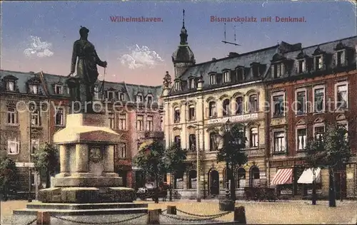 Wilhelmshaven Bismarckplatz mit Denkmal Kat. Wilhelmshaven