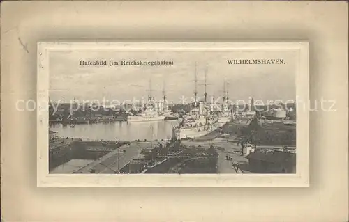 Wilhelmshaven Hafenbild (im Reichskriegshafen) Kat. Wilhelmshaven