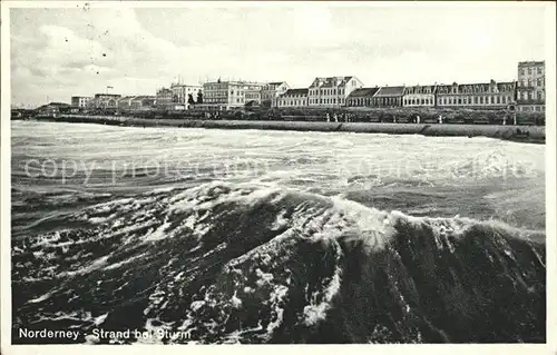 Norderney Nordseebad Strand Sturm Kat. Norderney