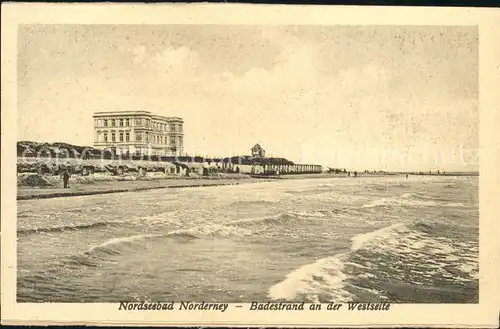 Norderney Nordseebad Badestrand Westseite Kat. Norderney