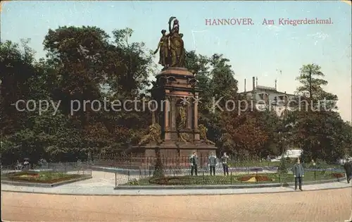 Hannover Am Kriegerdenkmal Kat. Hannover