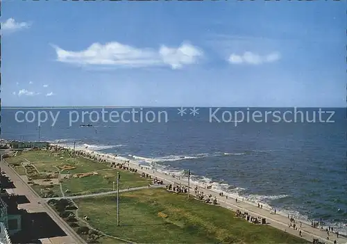 Norderney Nordseebad Kuranlagen mit Blick auf Juist Kat. Norderney