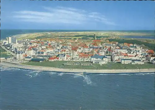 Norderney Nordseebad Fliegeraufnahme von Westen Kat. Norderney