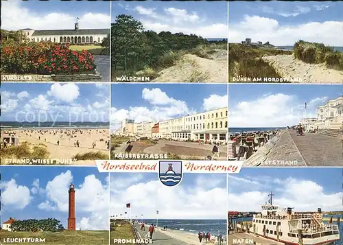 Norderney Nordseebad Kurplatz Weisse Duene Leuchtturm Promenade Hafen Kat. Norderney