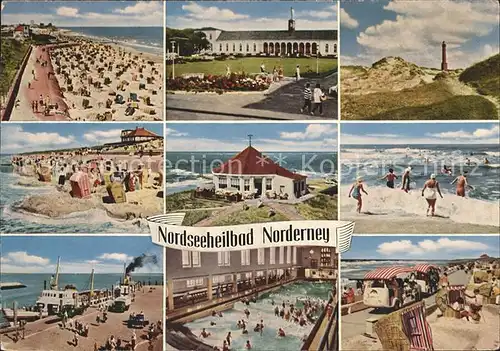 Norderney Nordseebad Hafen Promenade Weisse Duene Kurplatz Weststrand Kat. Norderney