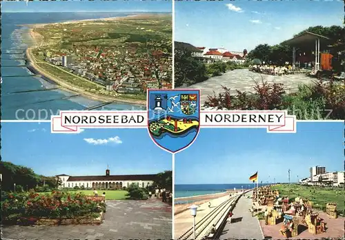 Norderney Nordseebad Fliegeraufnahme Promenade Strand Kurhaus Kat. Norderney