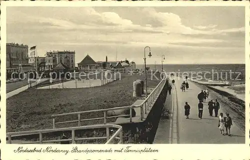 Norderney Nordseebad Strandpromenade Tennisplaetzen Kat. Norderney