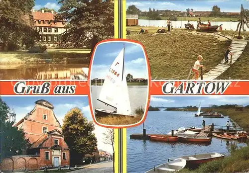 Gartow Elbe Segelboot Spielplatz  Kat. Gartow