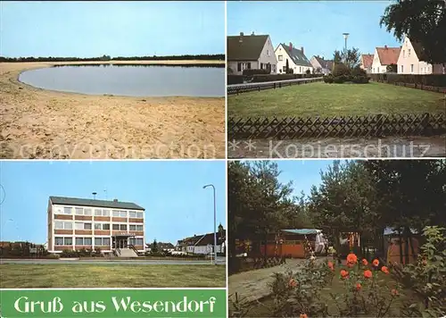 Wesendorf Niedersachsen Rathaus Camping See  Kat. Wesendorf