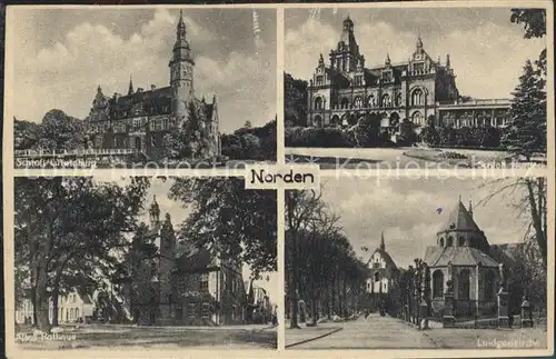 Norden Ostfriesland Schloss Nordeck Rathaus Schloss Luetetsburg Kat. Norden