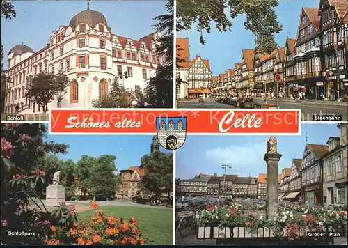Celle Niedersachsen Schloss Stechbahn Grosser Plan Schlosspark Kat. Celle