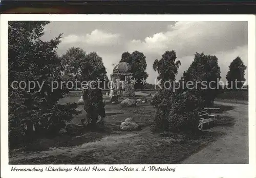 Hermannsburg Loens Stein auf dem Wietzer Berg Kat. Hermannsburg