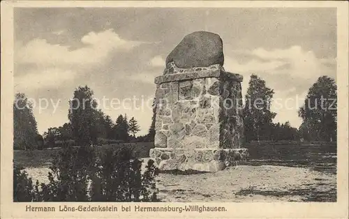 Hermannsburg Loens Gedenkstein  Kat. Hermannsburg