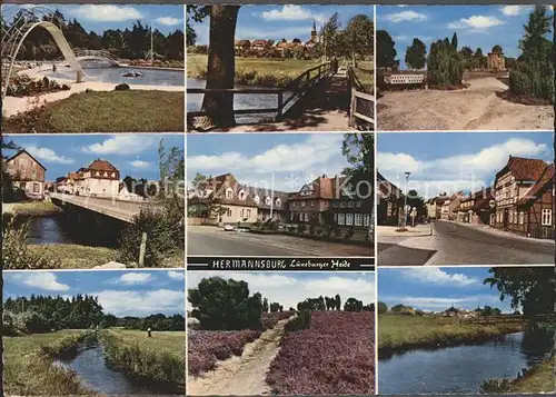 Hermannsburg Schwimmbad Wehr  Steg Volkshochschule Kat. Hermannsburg