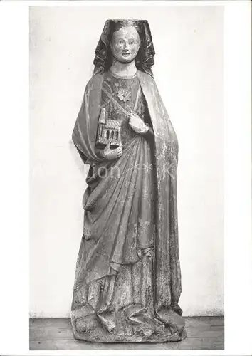 Wienhausen Kloster Skulptur Agnes von Meissen Stifterin des Klosters Kat. Wienhausen