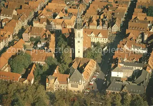 Celle Niedersachsen Historischer Stadtkern mit Stadtkirche Fliegeraufnahme Kat. Celle