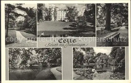 Celle Niedersachsen Schloss mit Parkanlagen und Teichen Kat. Celle