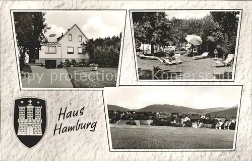 Obernkirchen Pension Haus Hamburg Garten Totalansicht Kat. Obernkirchen