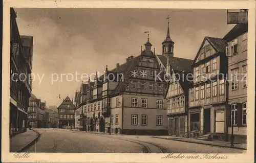 Celle Niedersachsen Markt mit Rathaus Kat. Celle