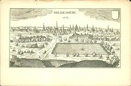 Hildesheim Mittelalterliches Staedtebild Kat. Hildesheim