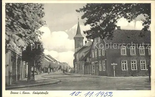 Brome Niedersachsen Hauptstrasse Kirchturm Kat. Brome