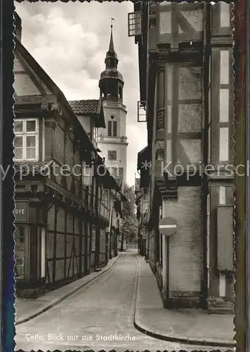 Celle Niedersachsen Blick auf die Stadtkirche Kat. Celle