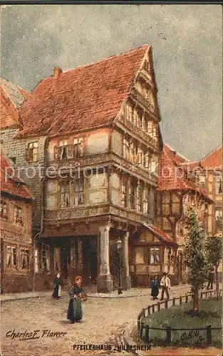 Hildesheim Pfeilerhaus Kuenstlerkarte Kat. Hildesheim