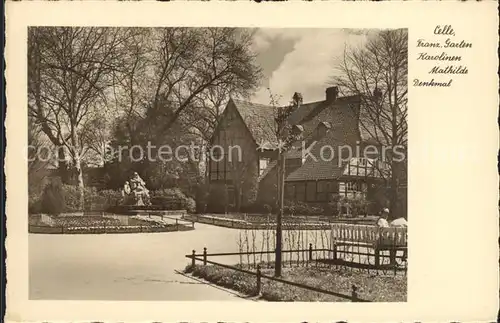 Celle Niedersachsen Franzoesischer Garten Karolinen Mathilde Denkmal Kat. Celle