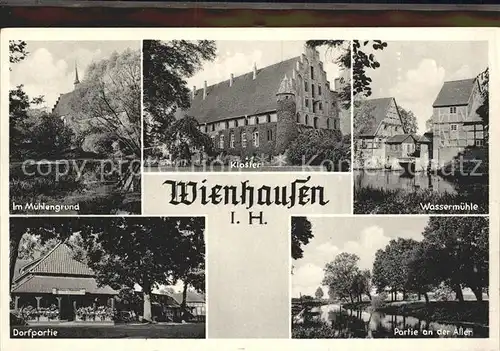 Wienhausen Muehlengrund Kloster Wassermuehle Aller Dorfpartie Kat. Wienhausen