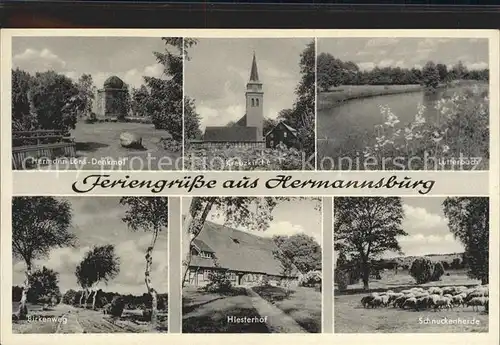 Hermannsburg Hermann Loens Denkmal Kreuzkirche Lutterbach Schnuckenherde Hiesterhof Birkenweg Kat. Hermannsburg