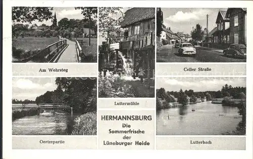 Hermannsburg Wehrsteg Celler Strasse Lutterbach Oertzepartie Luttermuehle Lueneburger Heide Kat. Hermannsburg