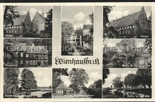 Wienhausen Kloster Wassermuehle Muehlengrund Bootshaus Aller Dorfpartie Kat. Wienhausen