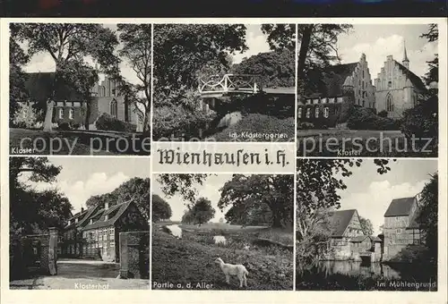 Wienhausen Kloster Garten Muehlenrund Aller Schaf Kat. Wienhausen