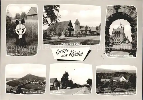 Roecke Tracht Wehrkirche Schlosstor Kneipp Hotel Waldfrieden Porta Westfalica Dorfstrasse Kat. Bueckeburg