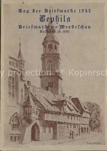 Celle Niedersachsen Tag der Briefmarke 1947 Cephila Kat. Celle