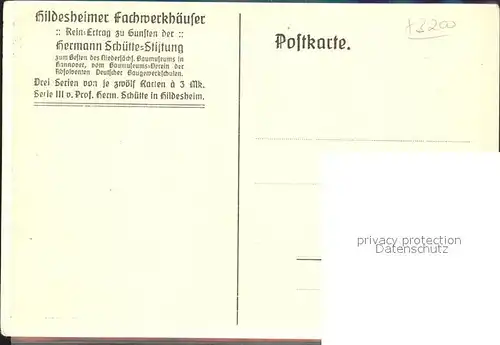 Hildesheim Teilzeichnung der Vorderansicht des Knochenbaueramtshauses Kat. Hildesheim