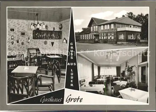 Lueder Gasthaus Grote Gaststube Clubzimmer gr Saal Kat. Lueder